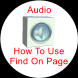 How To Use Find On Page Audio